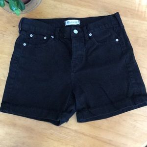Madewell high-waisted black shorts